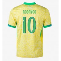 Camisa de time de futebol Brasil Rodrygo Goes #10 Replicas 1º Equipamento Copa America 2024 Manga Curta